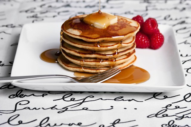 final widepancakes1 Oat and Almond Flour Pancakes